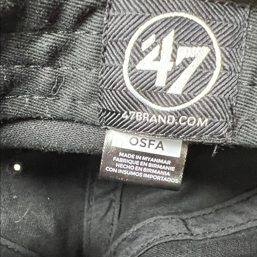 '47 Black Baseball Cap with White 'Bitcoin' Embroidery